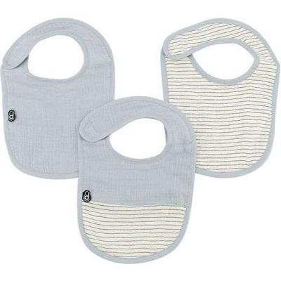 Verpakking van 3 slabbetjes - DOMIVA - 6-12 maanden - Katoenen gaas - Vintage blauw