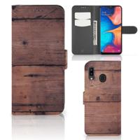 Samsung Galaxy A30 | Book Style Case | Old Wood