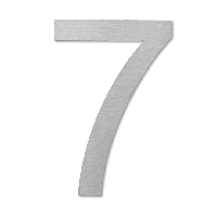LIROdesign huisnummer 7 RVS - 29,5 cm - per stuk
