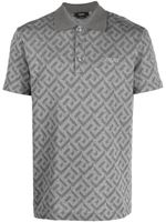 Versace polo à imprimé La Greca - Gris