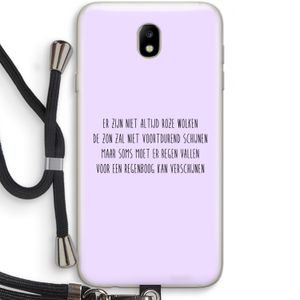 Regenboog: Samsung Galaxy J7 (2017) Transparant Hoesje met koord