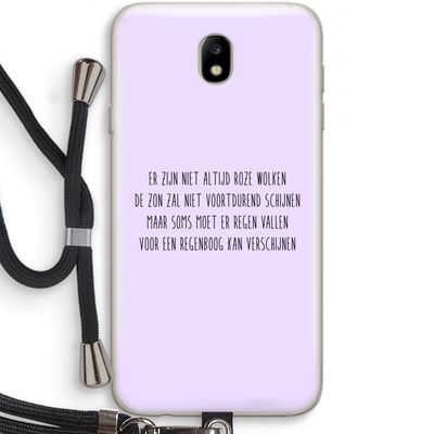 Regenboog: Samsung Galaxy J7 (2017) Transparant Hoesje met koord