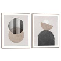 Reinders - Abstract Shapes - Schilderijen set 2x 50x40cm Hout