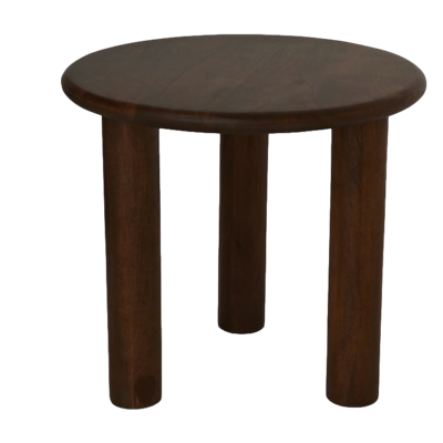 Bijzettafel rond - 50x50x45 - bruin - Mangohout