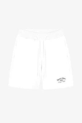 Quotrell Atelier Milano Katoen Korte Broek Heren Gebroken Wit/Zwart - Maat XL - Kleur: Wit | Soccerfanshop