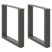 Salontafelpoten 2 st U-vormig 50x(42-43) cm staal antraciet