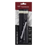 Tombow • mono set pencil 6pcs + precision eraser 1pcs
