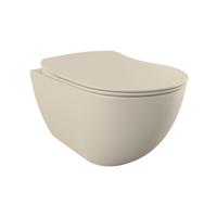 Creavit Hangend Toilet - 35.3x51cm - spoelrandloos - met zitting - koel grijs SW1152754/SW1152750 Creavit Hangend Toilet - 35.3x51cm - spoelrandloos - met zitting - koel grijs SW1152754/SW1152750