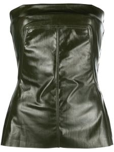 Rick Owens haut-bustier en cuir artificiel - Vert