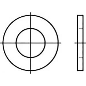 TOOLCRAFT Onderlegring Staal Galvanisch verzinkt 100 stuk(s) TO-5433768