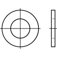 TOOLCRAFT Onderlegring Staal Galvanisch verzinkt 100 stuk(s) TO-5433768