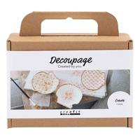 Creativ Company Mini hobbyset decoupage mosselschelpen lichtroze