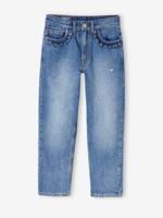 Rechte jeans MorphologiK meisjes heupomvang Medium stone