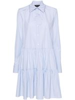 Fabiana Filippi robe-chemise en coton à rayures - Bleu