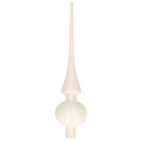 Decoris Kerst piek - wol wit - 26 cm - glas - glans - kerstboompiek - kerstversiering Decoris Kerst piek - wol wit - 26 cm - glas - glans - kerstboompiek - kerstversiering