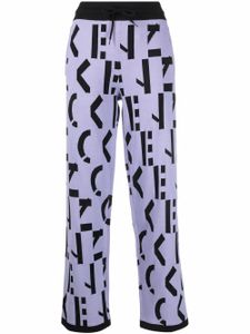 Kenzo pantalon à logo imprimé all-over - Violet