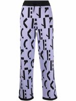 Kenzo pantalon à logo imprimé all-over - Violet - thumbnail