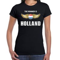 The winner is Holland / Nederland t-shirt zwart voor dames