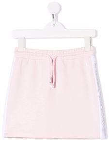 Calvin Klein Kids minijupe rayée à logo - Rose