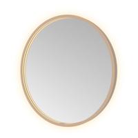 Spiegel Hotbath &MORE 60x60 cm LED-Verlichting Spiegelverwarming Rond Geborsteld Koper PVD