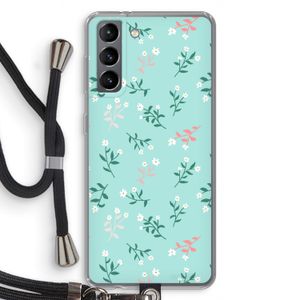 Small white flowers: Samsung Galaxy S21 Transparant Hoesje met koord