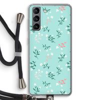 Small white flowers: Samsung Galaxy S21 Transparant Hoesje met koord