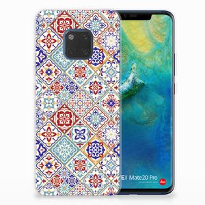 Huawei Mate 20 Pro TPU Siliconen Hoesje Tiles Color