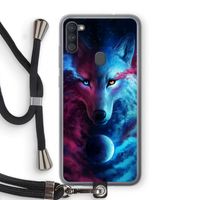 Where Light And Dark Meet: Samsung Galaxy A11 Transparant Hoesje met koord Where Light And Dark Meet: Samsung Galaxy A11 Transparant Hoesje met koord