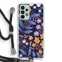 Flowers with blue leaves: Samsung Galaxy A52s 5G Transparant Hoesje met koord