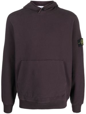 Stone Island hoodie en coton à patch Compass - Violet