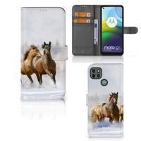 Motorola Moto G9 Power | Telefoonhoesje | Met pasjeshouder | Paarden