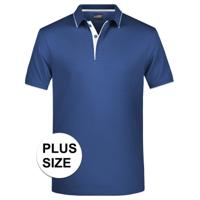 James & Nicholson Poloshirt - grote maat - navy/ wit - Golf Pro Premium - heren - t-shirt