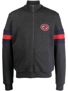 Gucci sweat zippé à patch logo - Gris