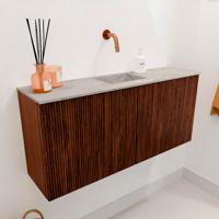 Toiletmeubel Mondiaz Joya Dlux | 90 cm | Meubelkleur Ruby | Faye wastafel Glace Wasbak Midden | Zonder kraangat(en) Toiletmeubel Mondiaz Joya Dlux | 90 cm | Meubelkleur Ruby | Faye wastafel Glace Wasbak Midden | Zonder kraangat(en)