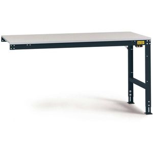 Manuflex LU6098.7016 ESD ESD-werktafel universele standaard aanschuiftafel met melamine schijf, bxdxh = 1750 x 1000 x 763-873 mm Antraciet