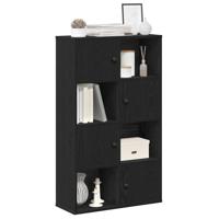 Boekenkast 60x24x101,5 cm bewerkt hout zwart eikenkleurig