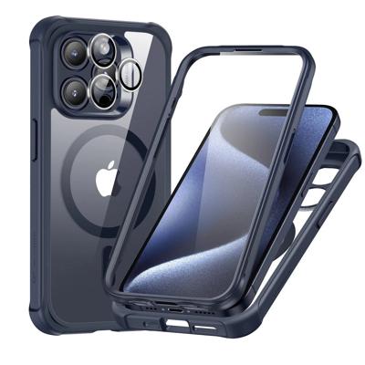 iPhone 15 Pro Max Armor Tough Case (HaloLock) - Clear Dark Blue