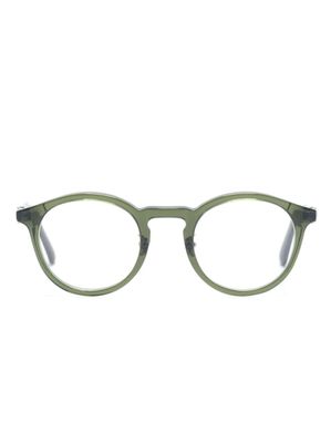 Moncler Eyewear lunettes de vue rondes à plaque logo - Vert