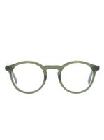 Moncler Eyewear lunettes de vue rondes à plaque logo - Vert