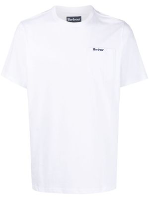 Barbour t-shirt à logo imprimé - Blanc