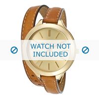 Horlogeband Michael Kors MK2256 / MK2275 Leder Cognac 12mm - thumbnail