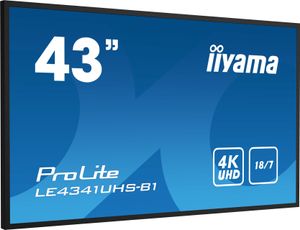 iiyama LE4341UHS-B1 beeldkrant Digitale signage flatscreen 108 cm (42.5") LCD 350 cd/m² 4K Ultra HD Zwart 18/7