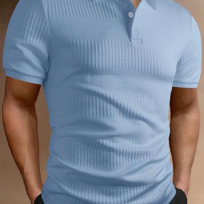 Bon&Bon Homme Poloshirt voor Heren - Kaki Effen - Korte Mouwen Baby blauw / XL