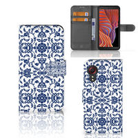 Samsung Galaxy Xcover 5 Hoesje Flower Blue