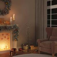 VidaXL Led-kerstboom 80 leds warm wit 120 cm