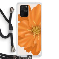 Orange Ellila flower: Samsung Galaxy S10 Lite Transparant Hoesje met koord