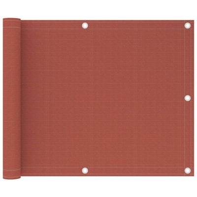 VidaXL Balkonscherm 75x300 cm hdpe terracottakleurig