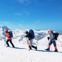 54/64/76 cm Set Sneeuwschoenen met Klimhulp Allround 4-In-1 voor Kinderen en Volwassenen Incl. Draagtas/Trekkingstokken Zilver