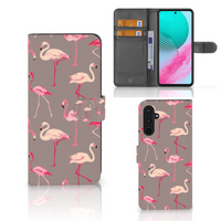 Samsung Galaxy M54 Telefoonhoesje met Pasjes Flamingo