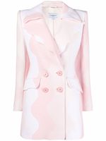 Casablanca robe boutonnée à motif de vagues - Rose
